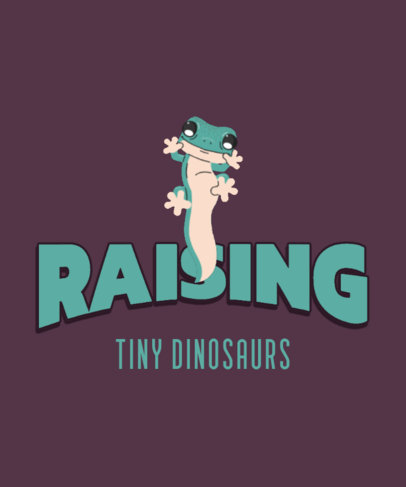 Illustrated T-Shirt Design Template For Gecko Enthusiasts