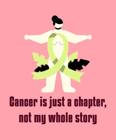 T-Shirt Design Template for a Breast Cancer Awareness Month