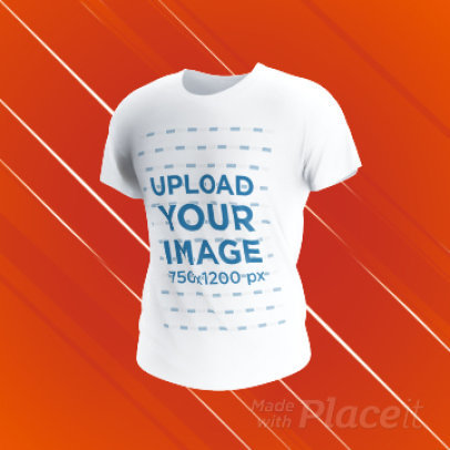 Video of a Graphic 3D T-Shirt Floating Against an Animated Background