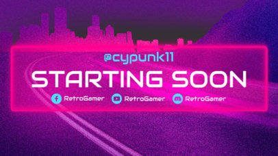 Starting Soon Screen Twitch Design Maker for Stream Players