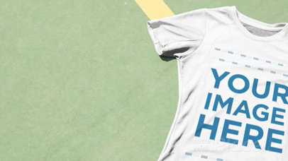 Volleyball Jersey Maker - Volleyball Jersey Lying on a Green Court