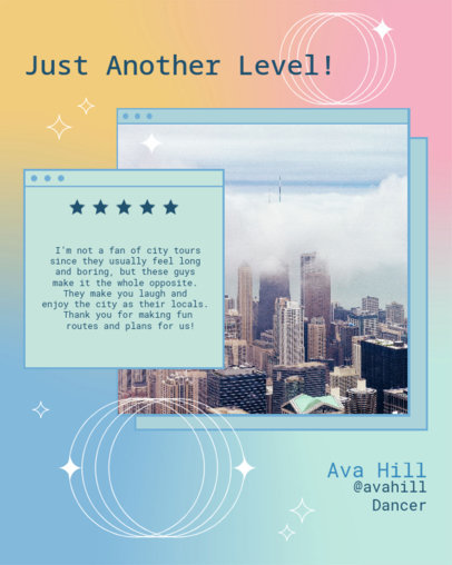 Customer Review Instagram Post Template for a Tour Operator 4785h