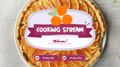 Twitch Starting Soon Screen Video Maker for a Cooking Channel 