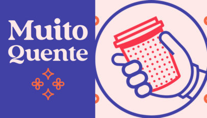 Front Business Card Creator Featuring a Coffee Shop Theme