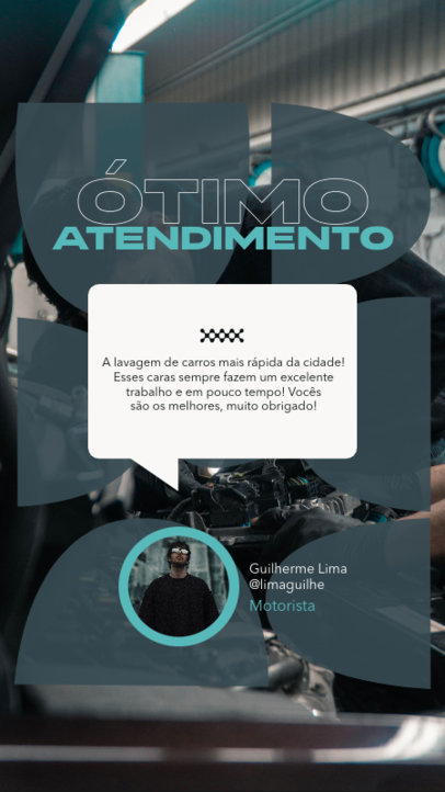 Instagram Story Generator to Promote a Car Wash Business Customer Feedback Review 4787h