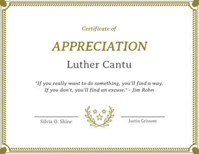 Classic Certificate Template with Branch Icon 1670g