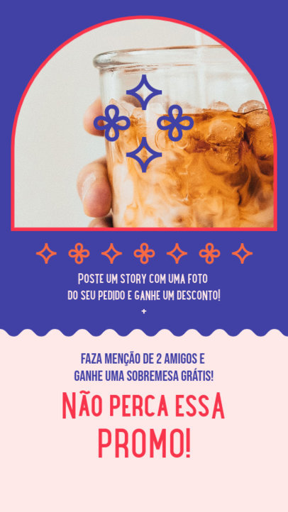 Colorful Instagram Story Creator Featuring a Promo for a Coffee Shop