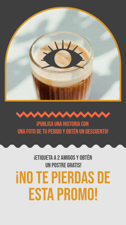 Instagram Story Template Featuring a Special Coffee Promo