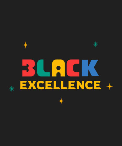 T-Shirt Design Maker for Black History Month Featuring a Unique Font and Star Graphics 4545i-4740