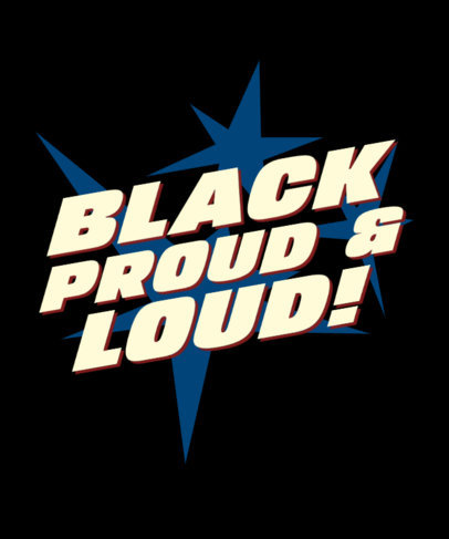 T-Shirt Design Generator Featuring a Bold Typeface and a Quote for Black History Month