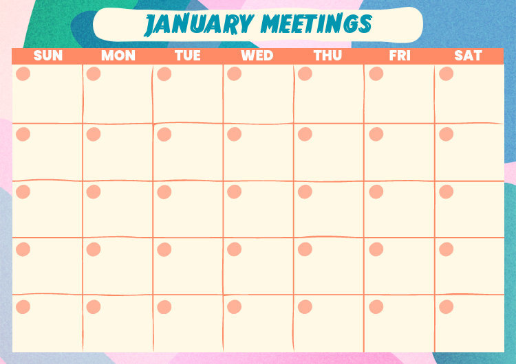 Calendar Design Maker with an Abstract Background Pattern