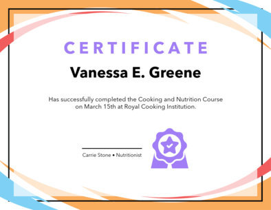 Certification Maker with a Colorful Frame 1670j 