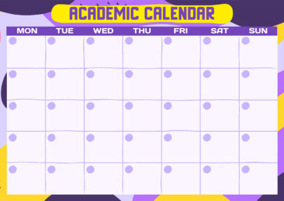 Academic Calendar Design Maker Featuring Colorful Background Stains 4793d