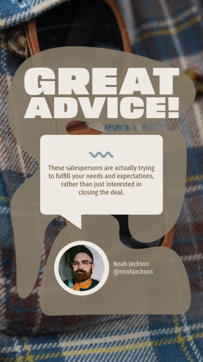 Instagram Story Maker to Promote a Customer Review for a Sales Business