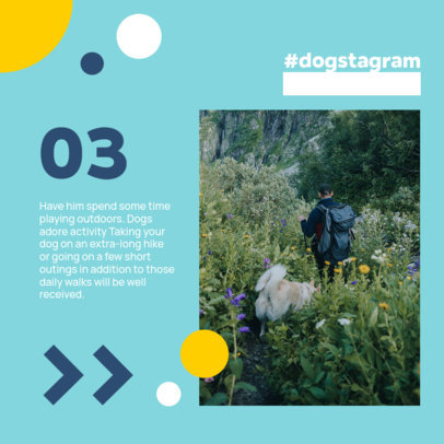 Instagram Post Creator Featuring Suggestions for Outdoor Dog Activities