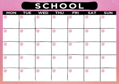 Calendar Design Generator for a School Schedule 4793e