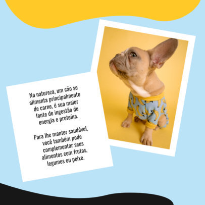 Instagram Post Maker Featuring a Puppy Picture and Training Tips