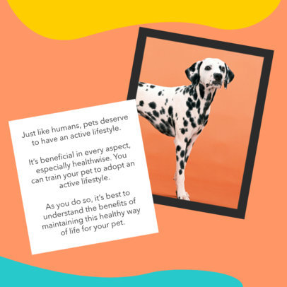 Instagram Post Creator with Advice on Raising a Healthy Pet