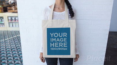 Beautiful Girl Playing With a Tote Bag in Stop Motion a13640