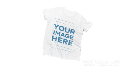 T-Shirt and a Woman Against a White Background in Stop Motion