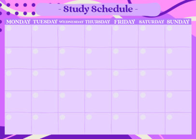 Colorful Calendar Generator for a Monthly Study Schedule 4793j
