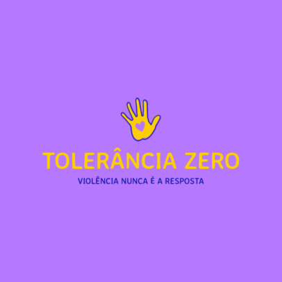 Logo Maker Featuring a Hand Graphic for an NGO Against Domestic Abuse