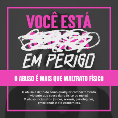 Instagram Post Creator Featuring a Domestic Violence-Themed Quote