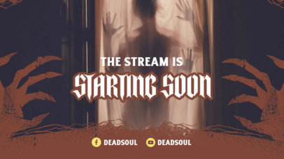 Starting Soon Twitch Screen Template Featuring a Horror Layout