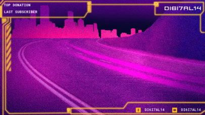 Twitch Overlay Design Template Featuring a Cyberpunk Theme