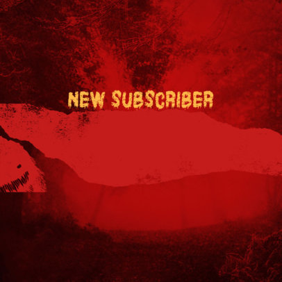 New Subscriber Twitch Alert Box Template for a Horror Gaming Channel