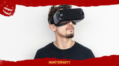 Webcam Frame Overlay Template for a Horror Game Party Stream 3491g