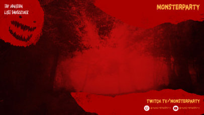 Twitch Overlay Design Template for a Horror Game Party 3491g