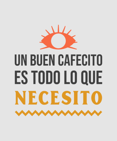 Coffee-Themed Tote Bag Design Maker Featuring an Eye Clipart and a Quote