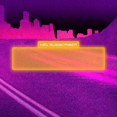 New Subscriber Alert Box Template Featuring a Cyberpunk Style