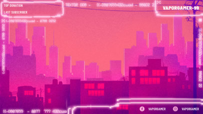 Twitch Overlay Design Template With a Cyberpunk-Styled Layout