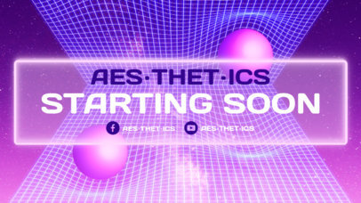 Twitch Starting Soon Screen Design Creator Featuring a Cyberpunk Aesthetic
