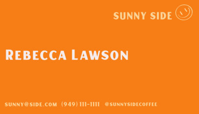 Coffee Shop Back Business Card Creator Featuring Contact Info 5226c
