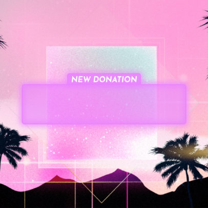 Alert Box Generator to Mention a New Donation Featuring a Cyberpunk Theme