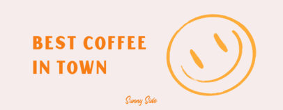 Coffee-Themed Mug Design Template Featuring a Happy Face Graphic