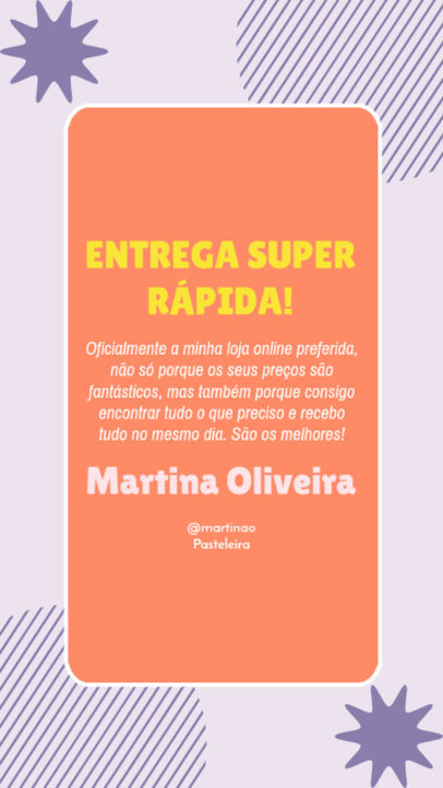 Instagram Story Generator for a Customer Testimonial in a Vibrant Style 