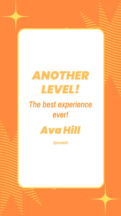 Instagram Story Design Template for a Customer Testimonial in a Minimalist Style