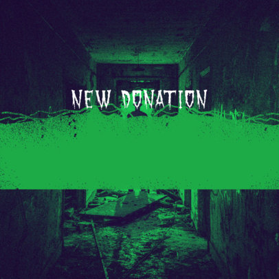 Twitch Alert Box Generator to Announce a New Donation Featuring Horror Graphics