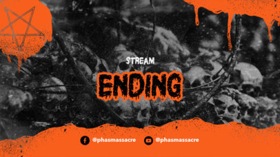 Twitch Ending Screen Design Generator for a Horror Channel