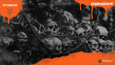 Twitch Overlay Design Generator for a Horror Channel 3491e