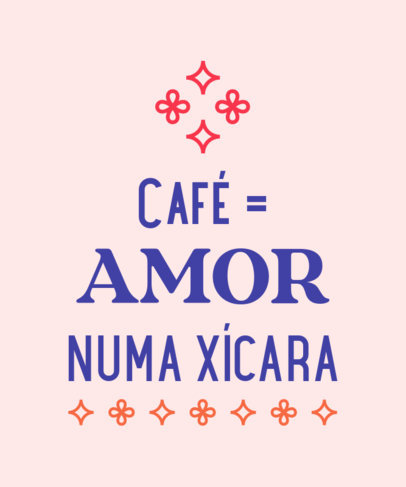 Tote Bag Design Template With a Coffee Quote and Floral Graphics