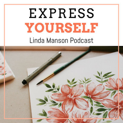 Podcast Cover Template for Creativity-Themed Shows