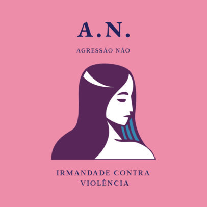Online Logo Maker Featuring a Woman Graphic for an Anti-Violence NGO