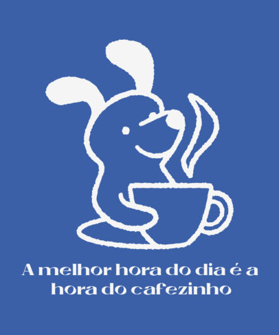 Tote Bag Design Template Featuring a Cute Dog Graphic With a Coffee Quote