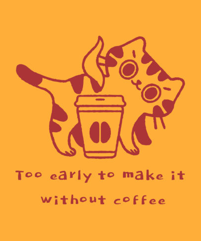 Tote Bag Design Generator Featuring a Cat Graphic With a Coffee Quote 