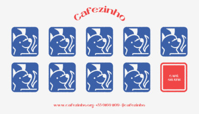 Back Business Card Template Featuring a Promo and Dog Graphics 5227c